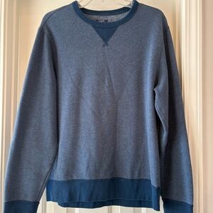 J. Crew Men's Heathered Blue Crewneck Sweater